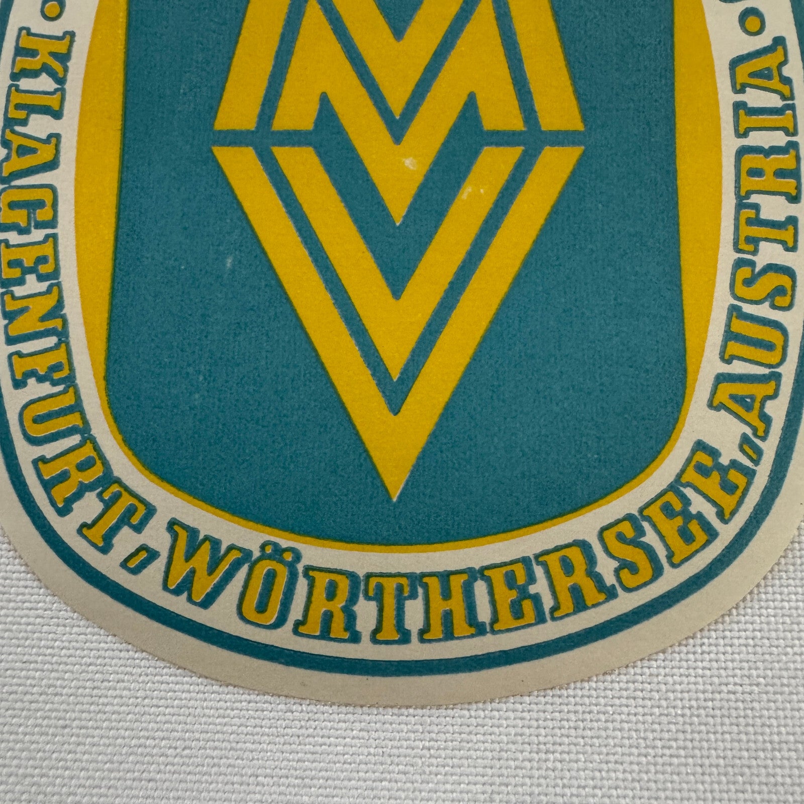 Vintage Travel Luggage Label Hotel Moser Verdino Worthersee Austria Klagenfurt