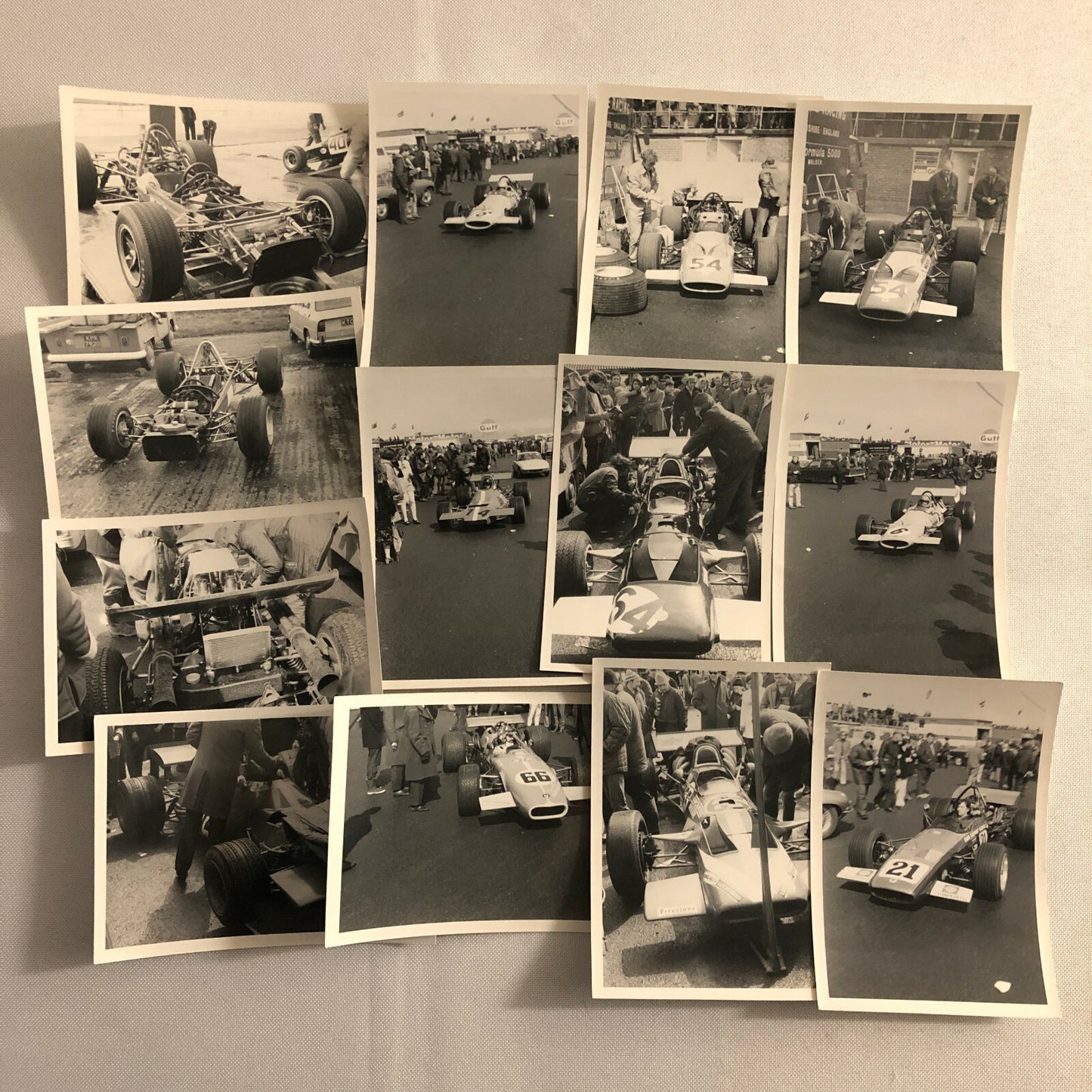Vintage Racing Car Photo Photograph Print Lot of 13 