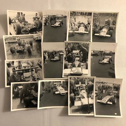 Vintage Racing Car Photo Photograph Print Lot of 13 