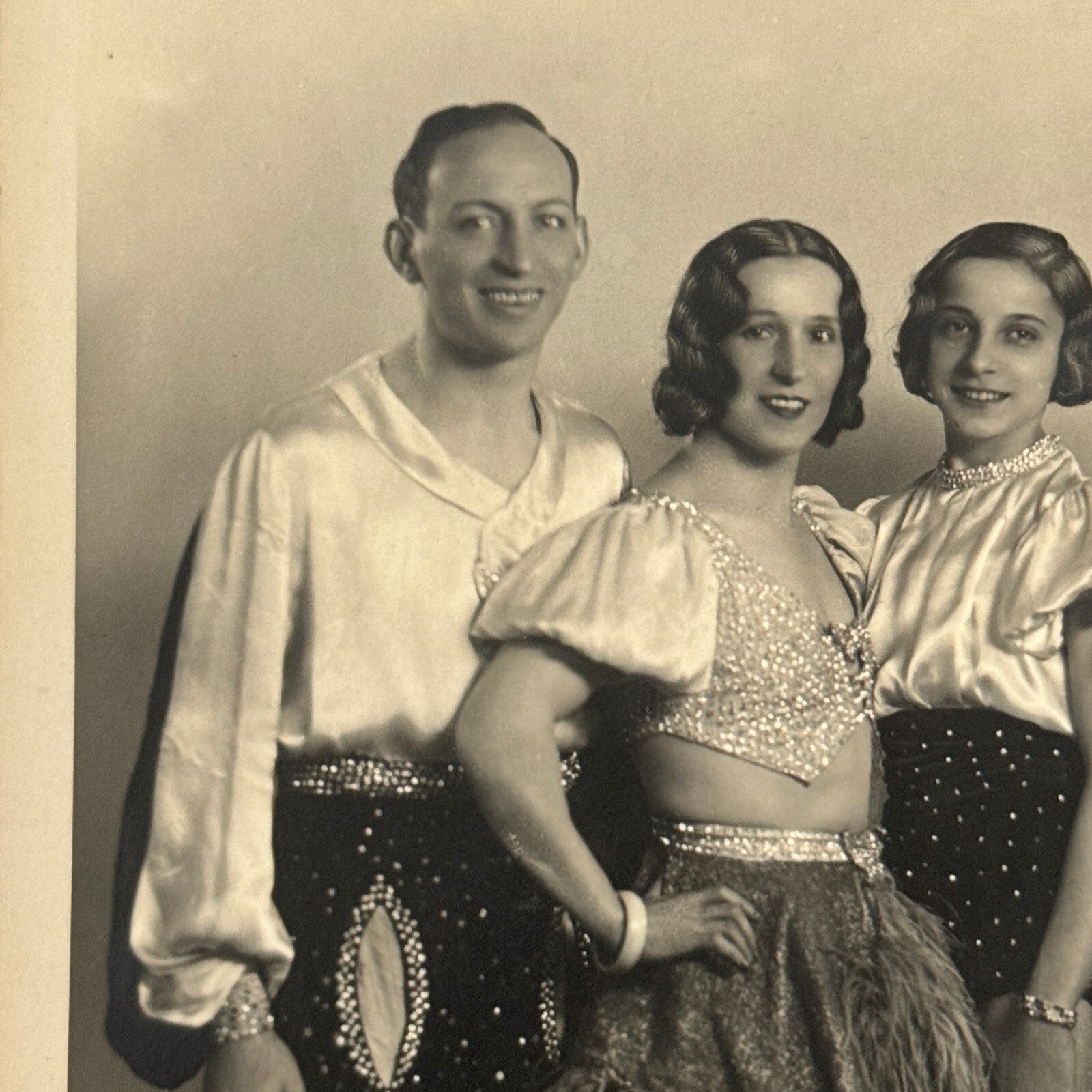 Vintage Circus Acrobat Balancing Act Photo Photograph Fiochi Sisters Paolo