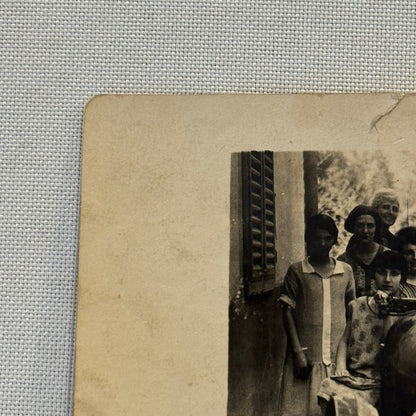 Vintage Photograph Photograph Print People in Early Automobile Antique
