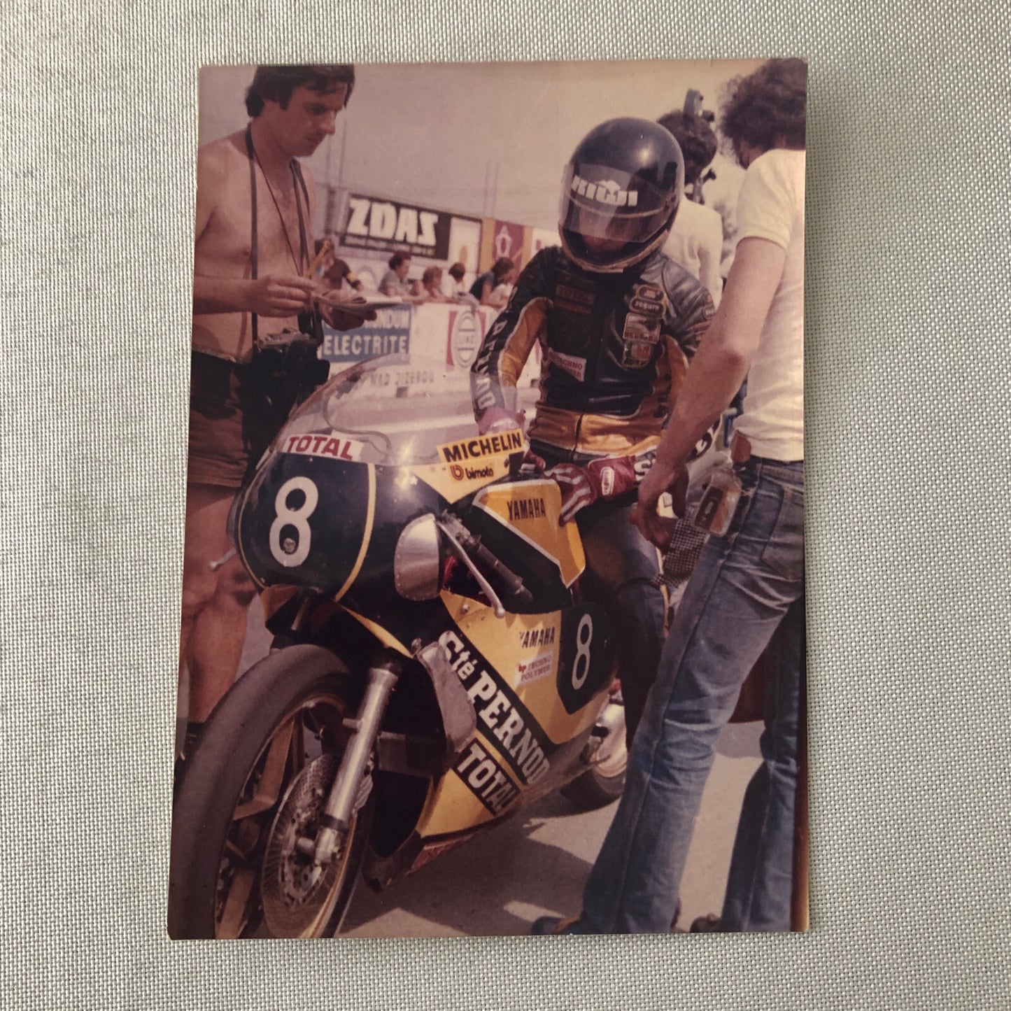 Vintage Motorcycle Racing Photo photograph Yamaha Bike