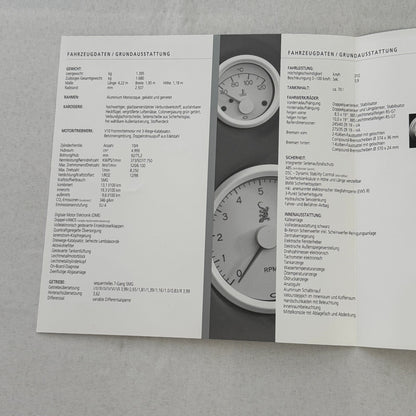 2009 Wiesmann Roadster MF5 Brochure Catalog Sports Car GERMAN Text