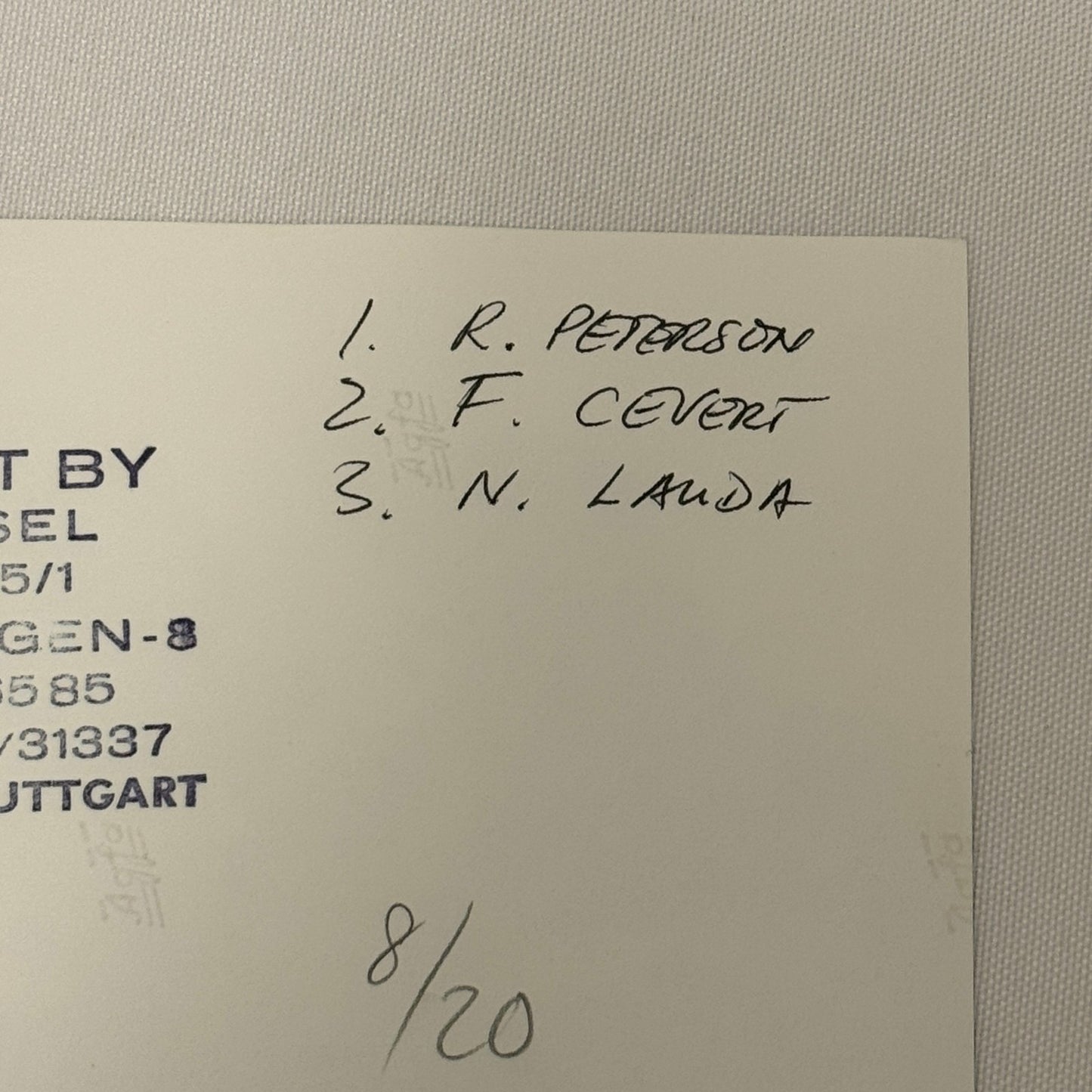 Vintage Racing Photo 1972 Niki Lauda Francois Cevert Ronnie Peterson F2 Thruxton