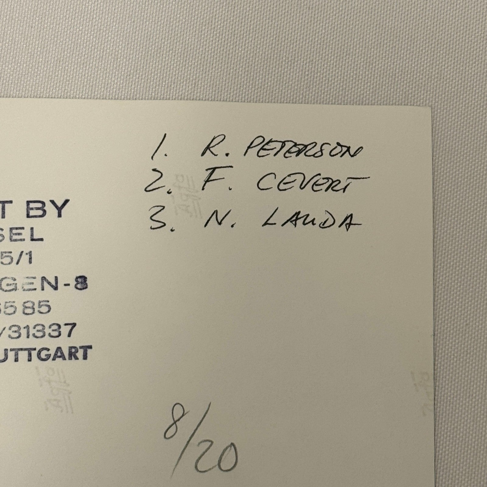 Vintage Racing Photo 1972 Niki Lauda Francois Cevert Ronnie Peterson F2 Thruxton