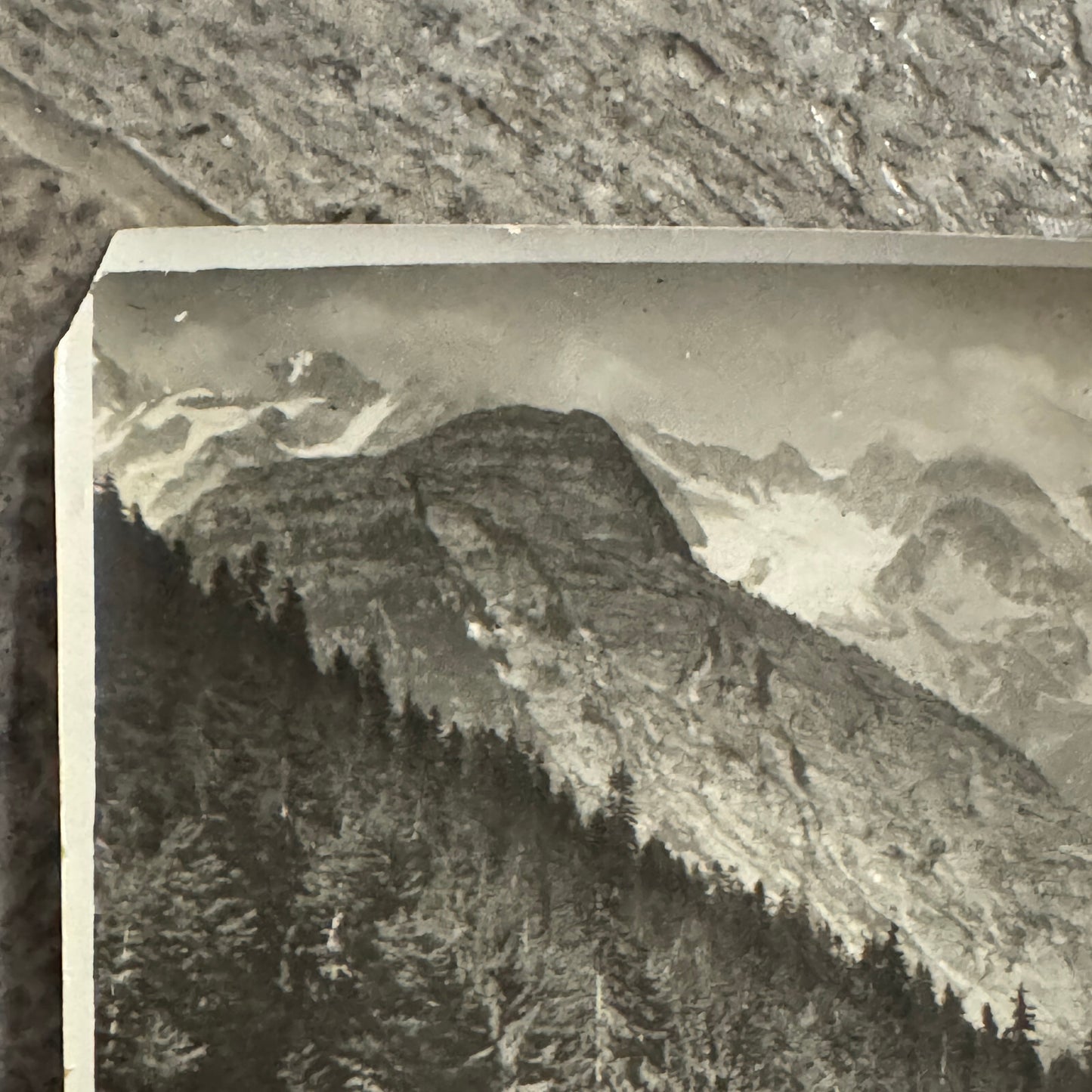 Vintage Photograph Photo Early Automobile Car Men on Mountain Road