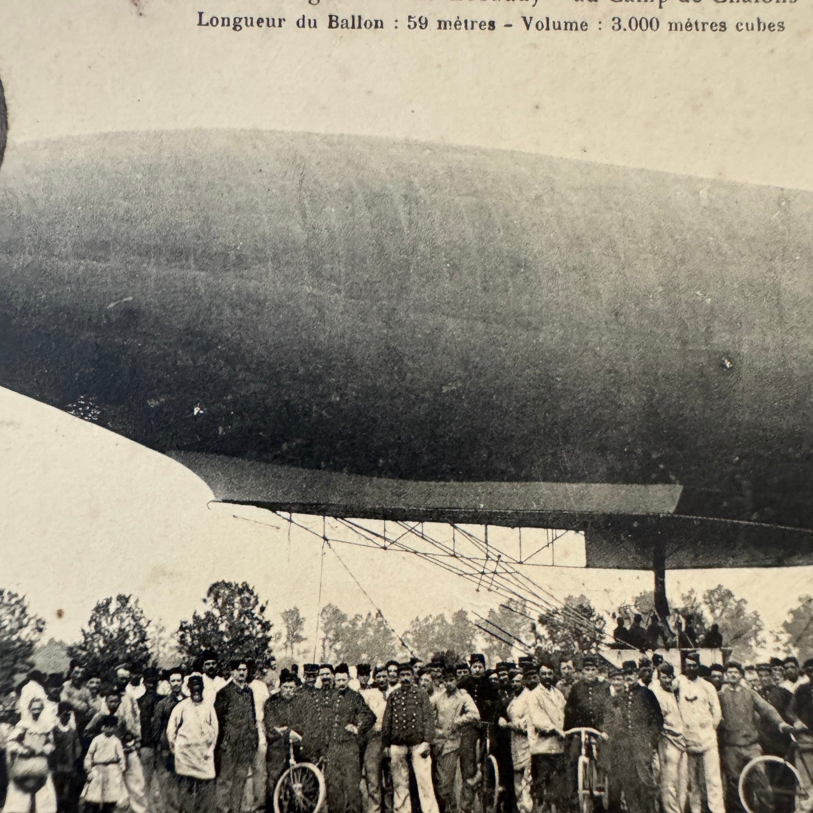 Vintage Zeppelin Airship Dirigible Postcard Post Card French Le Lebaudy
