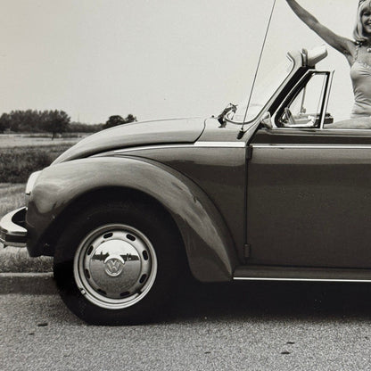 Vintage Volkswagen Beetle Convertible Cabriolet Photo Photograph Print