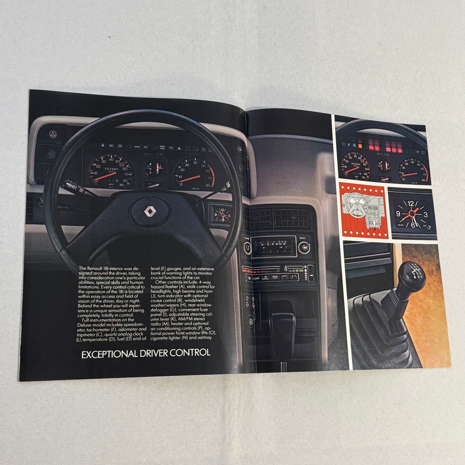 1981 Renault 18i Car Sales Brochure Catalog Vintage Advertising
