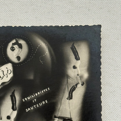 Vintage Circus Act Postcard Post Card Acrobatic Acrobat Tumbling Act