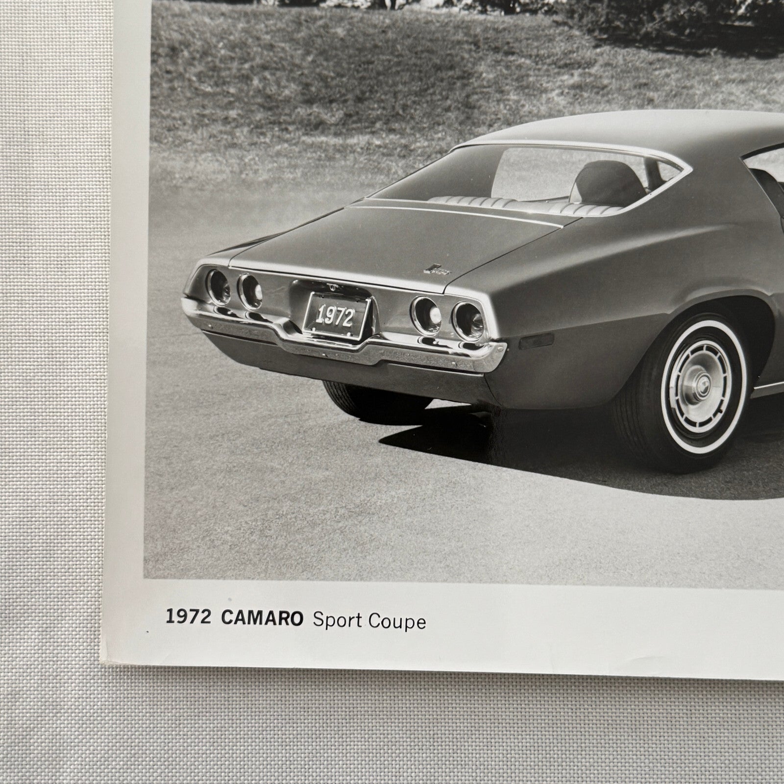 1972 Chevrolet Camaro Sport Coupe Factory Press Photo Photograph Print Vintage