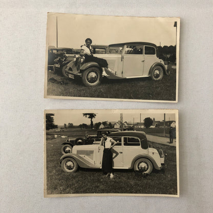 Vintage Photograph Photo Lot Woman With Antique Car Germany 
