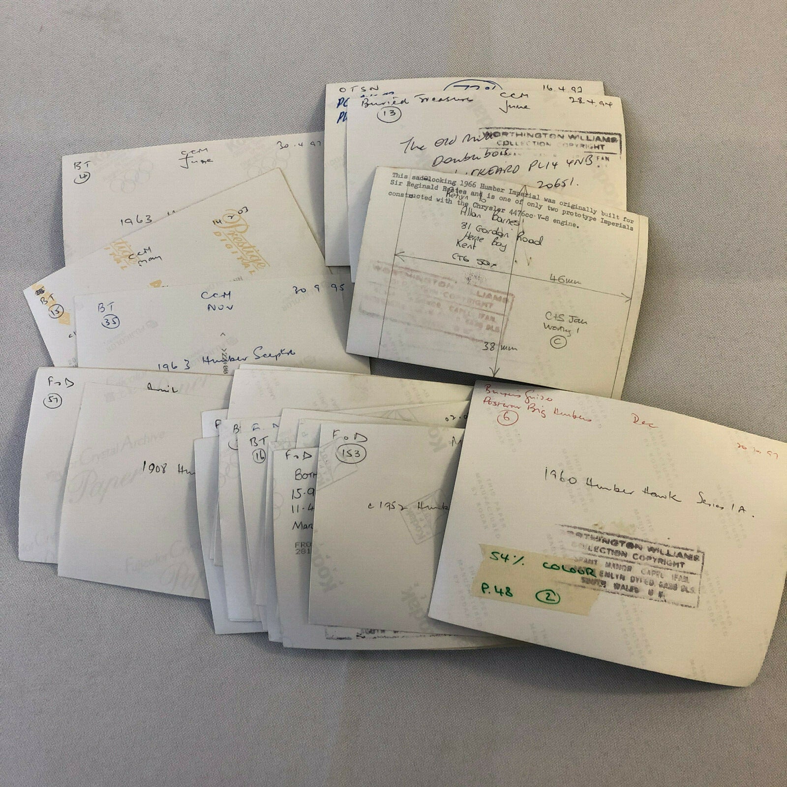 Vintage Humber Car Barn Find Junk Yard Car Part Photo Photograph Lot of 23 