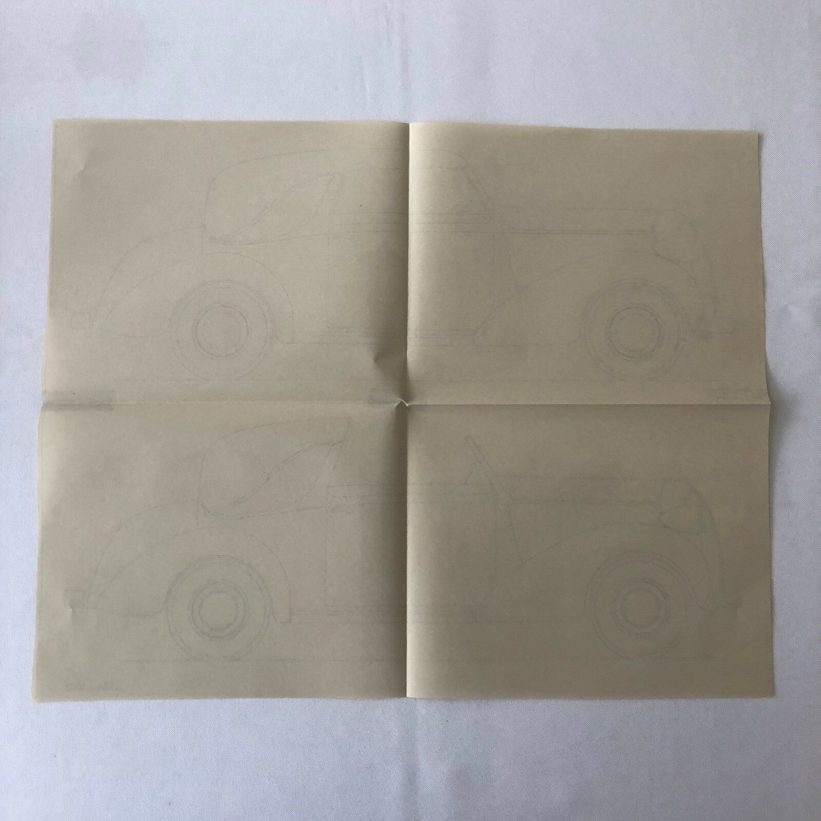 1936 Coachbuilder Car Design Blueprint Rendering Blue Print Coupe Cabriolet 