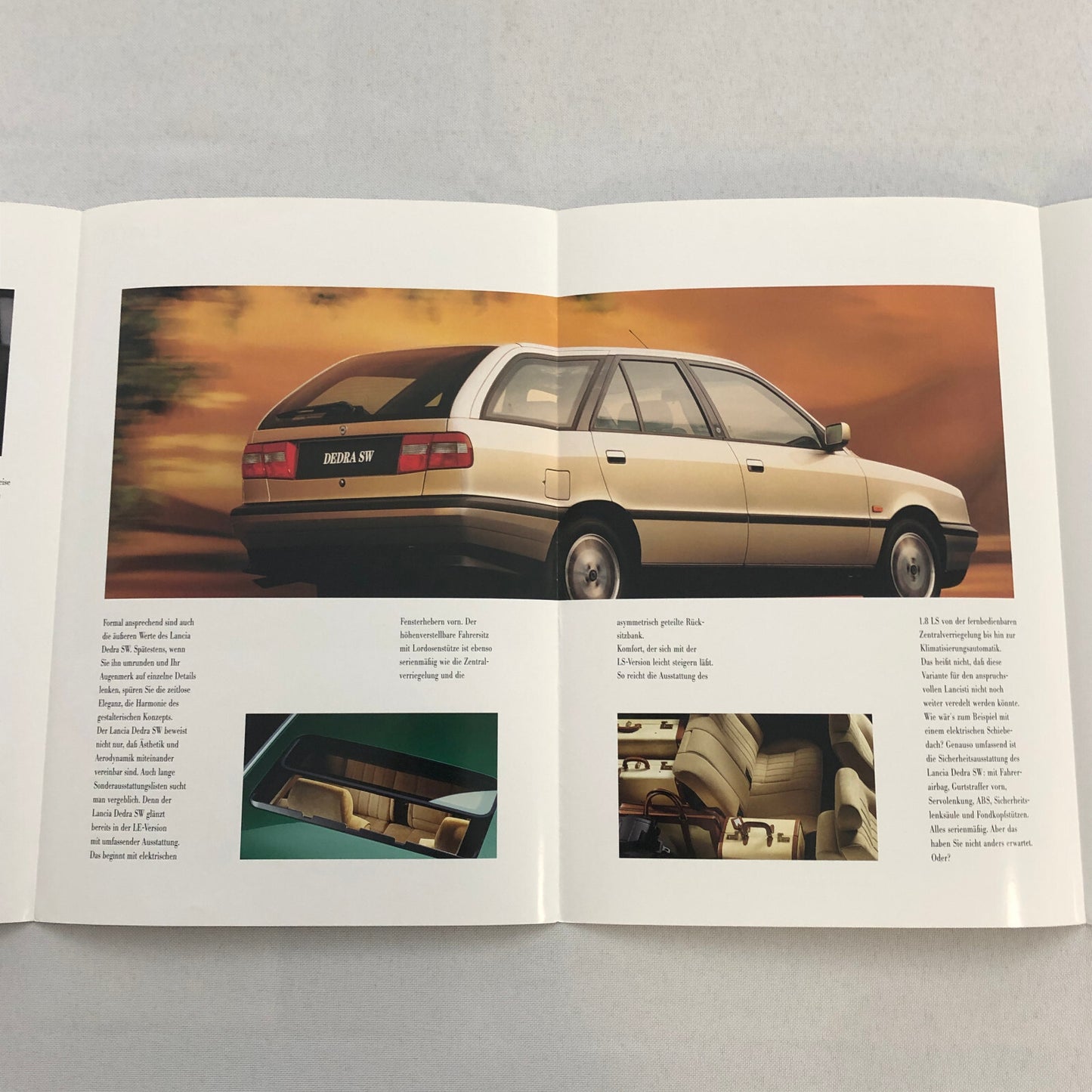 Lancia Dedra SW Station Wagon Car Sales Brochure Catalog Dedra German Text