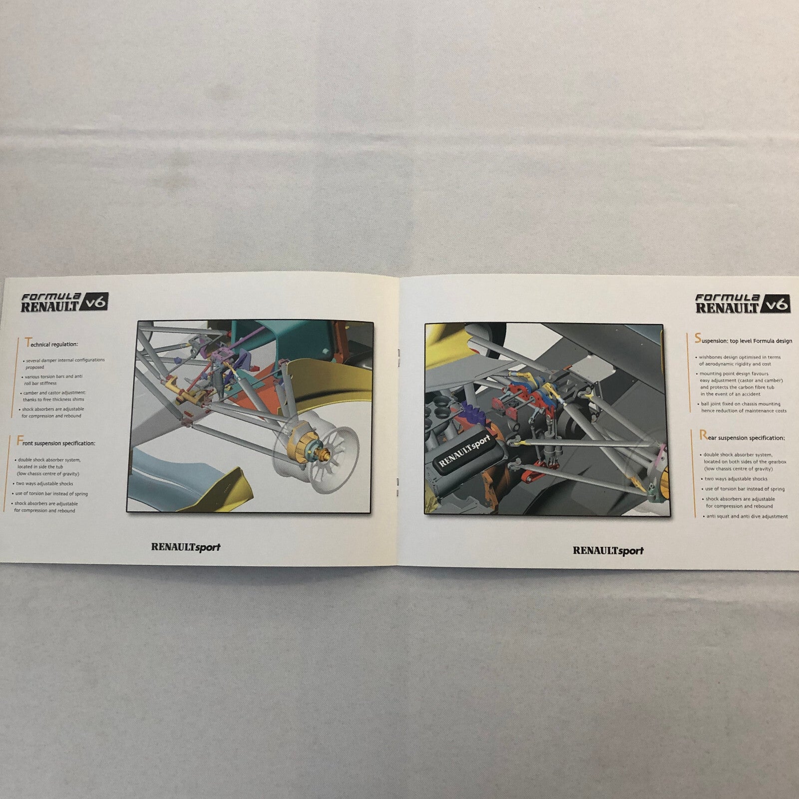 2003 Renault Sport Formula V6 Racing Car Sales Brochure Catalog