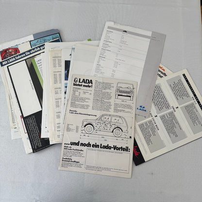 Lada Car Sales Brochure Literature Lot 40+ Pieces Lada Niva Samara Nova RL +