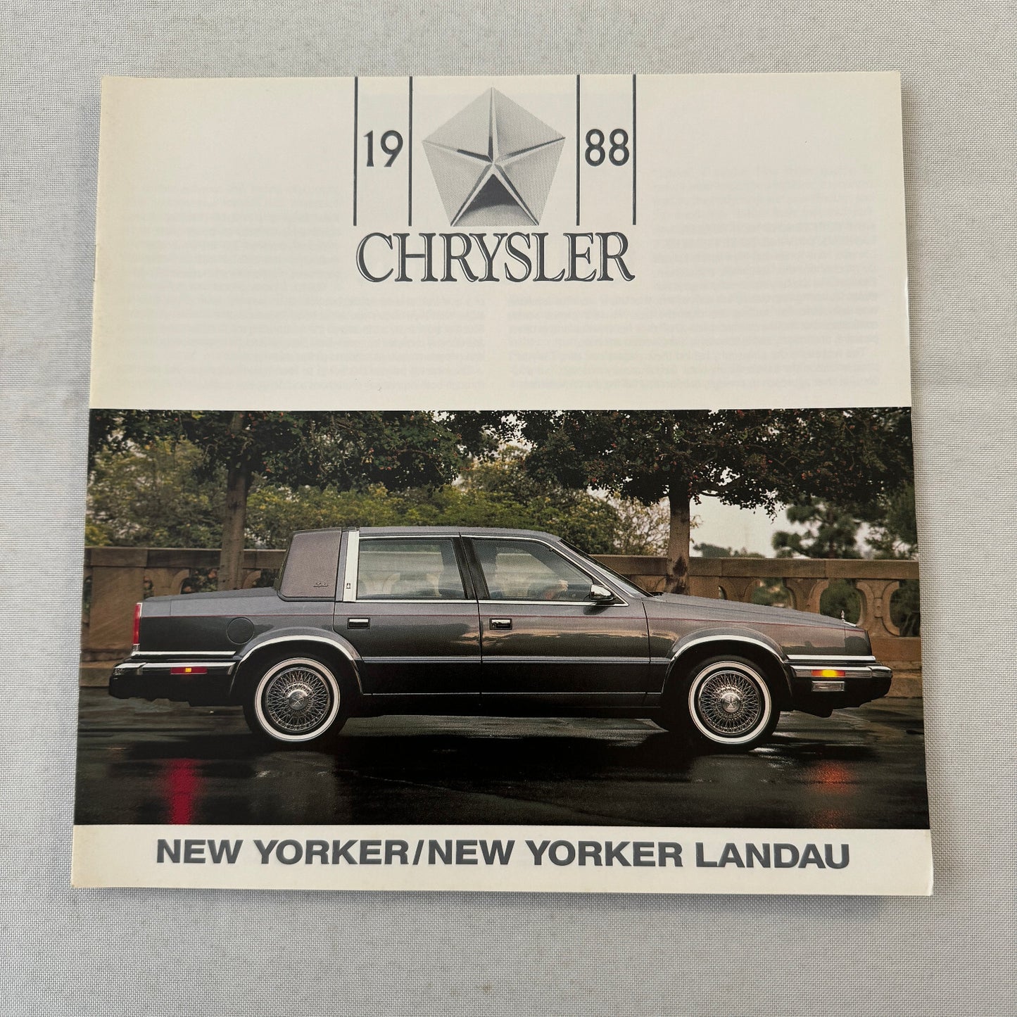 1988 Chrysler New Yorker Car Sales Brochure Catalog Advertising Landau