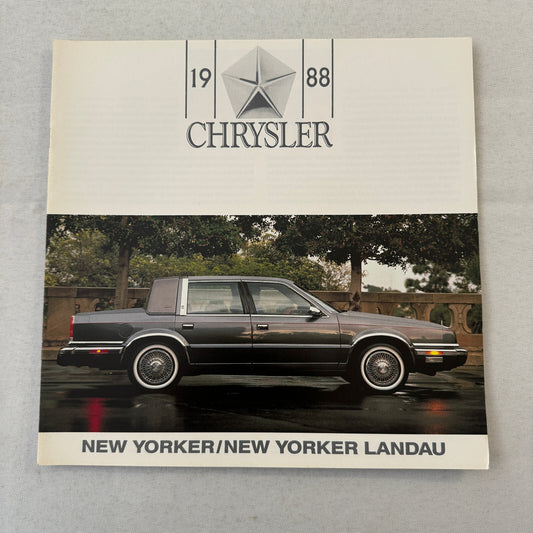 1988 Chrysler New Yorker Car Sales Brochure Catalog Advertising Landau