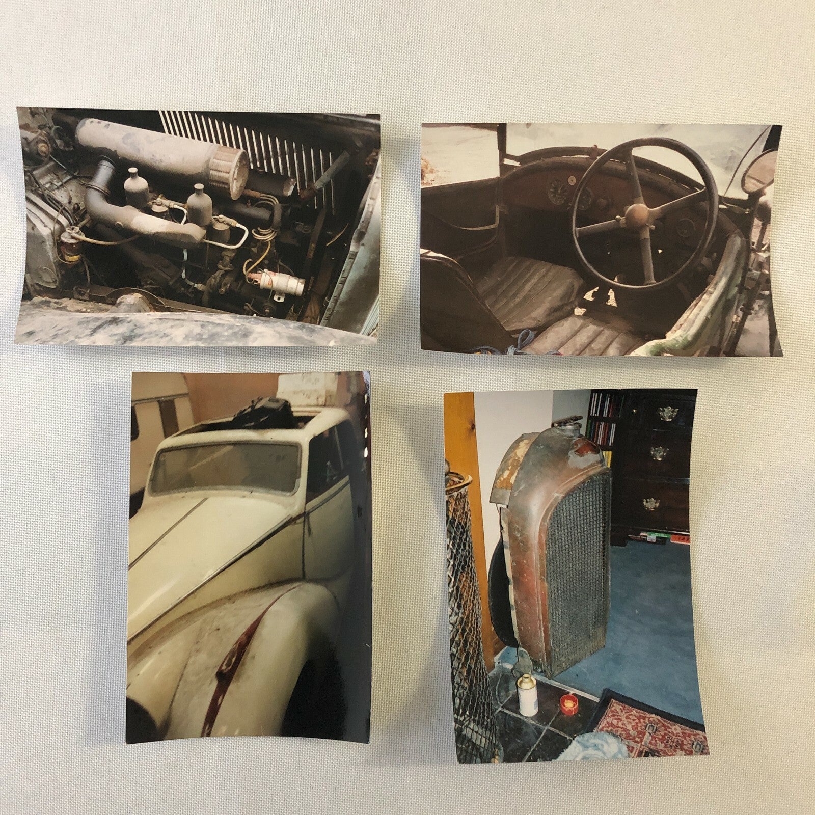 Vintage Rolls Royce Bentley Car Barn Find Junk Yard Parts Photo Print Lot of 30