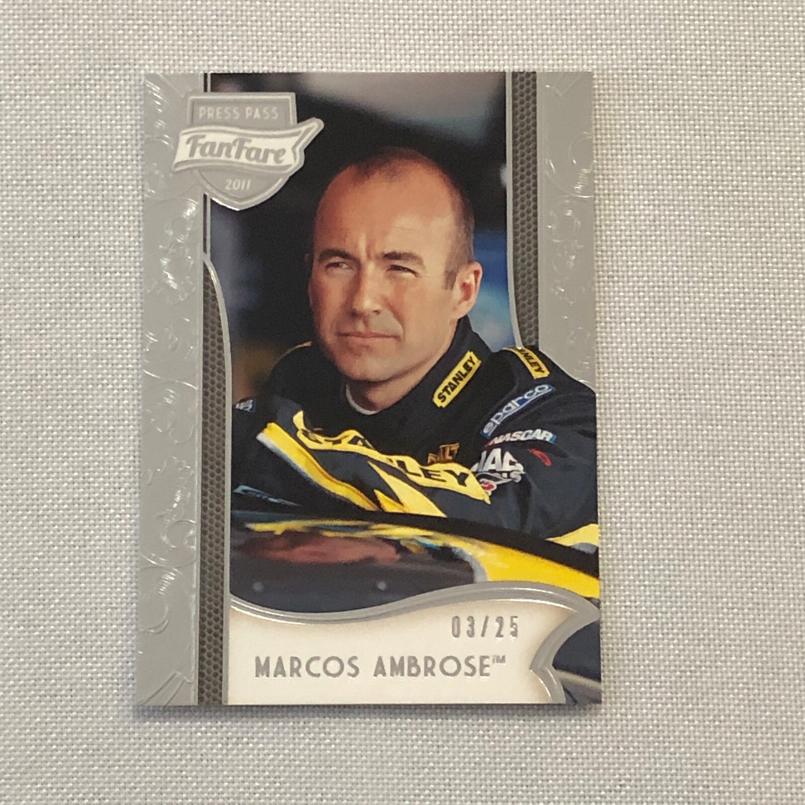 2011 Press Pass Fancare Marcos Ambrose Nascar Racing Card Parallel # /25