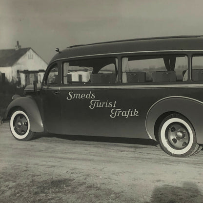 Antique Vintage Photograph of a Streamline Ford Bus Truck Lot of 2 - Denmark 