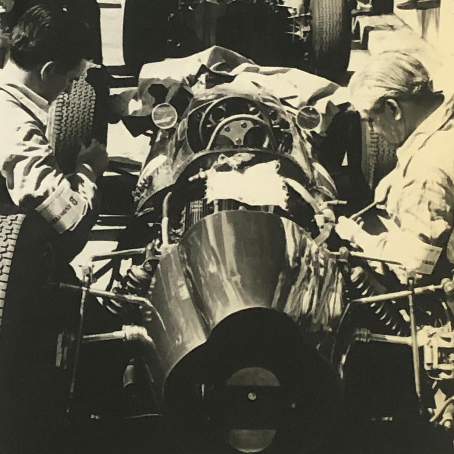 Vintage Grand Prix Racing Car Driver Photo Photograph Print 