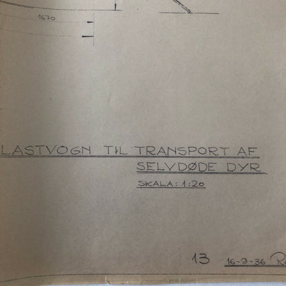 1936 Coachbuilder Truck Design Blueprint Rendering Blue Print 