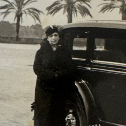 Vintage Car Automobile with Woman Photo Photograph RPPC Postcard ?