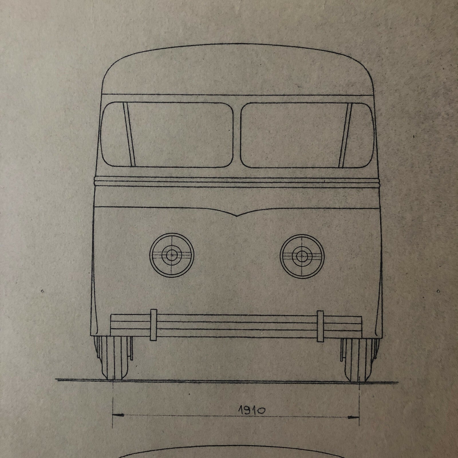 1936 Coachbuilder Bus Design Blueprint Rendering Blue Print Coach Bus Truck