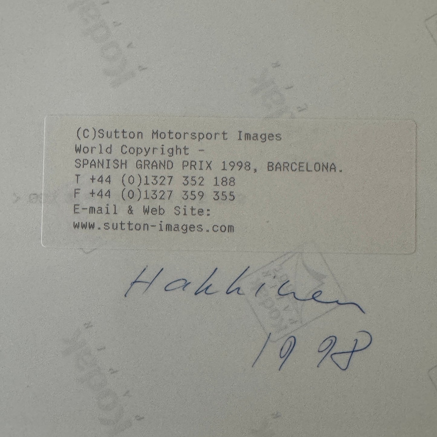 Mika Hakkinen Mercedes Benz F1 Formula One Racing Photo Lot 2x 1998 1999