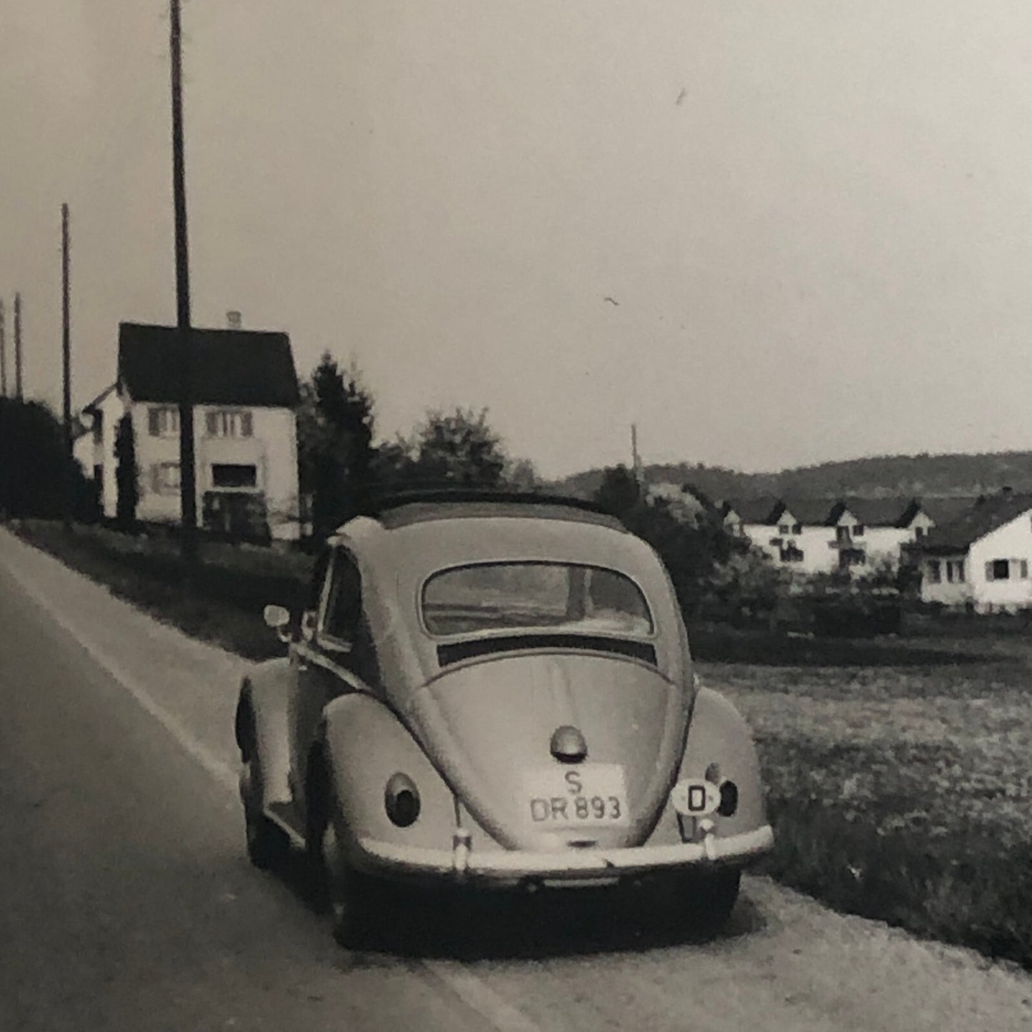 Vintage Photo Photograph Snapshot Cars VW Volkswagen Beetle Bug Car