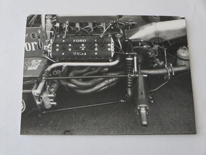 Vintage 1973 Spanish Grand Prix Photograph Photo - Marlboro Ford Car Engine 