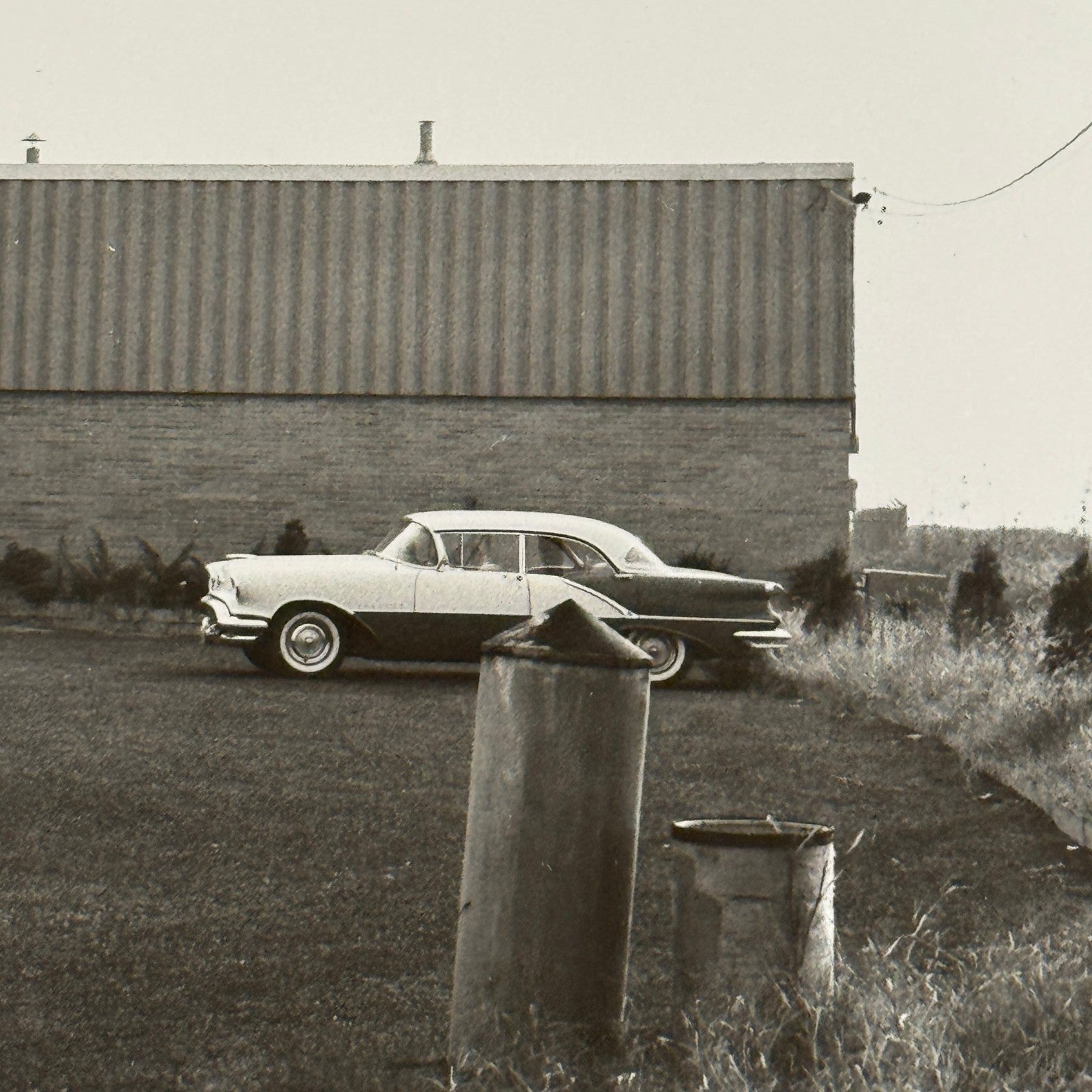 Vintage Photograph Photo Print 1950s 1960s Cars Automobiles Outside Building