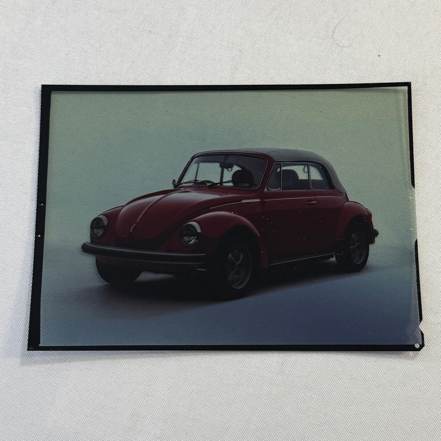 Vintage Volkswagen VW Beetle Convertible Bug Film Transparency Photo