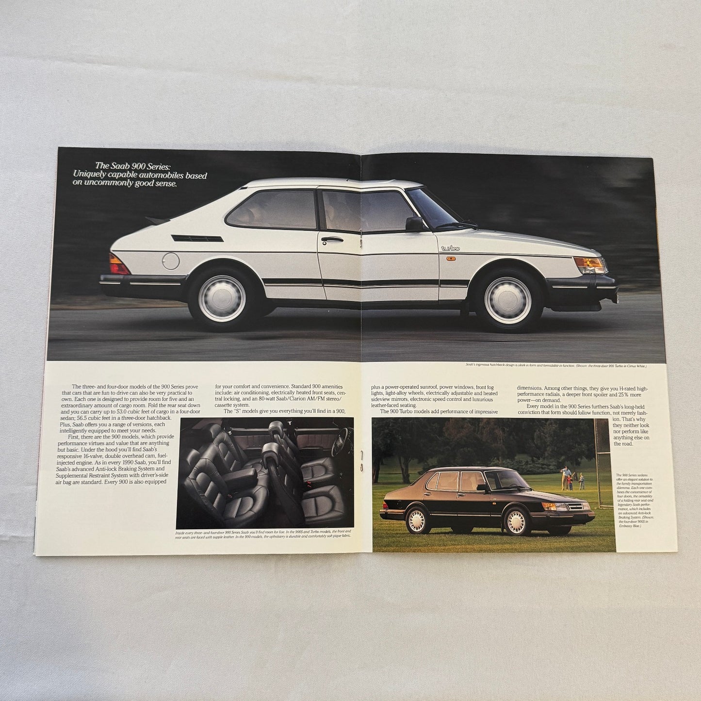 1990 Saab Car Sales Brochure Catalog 900 9000 900 SPG Turbo Convertible