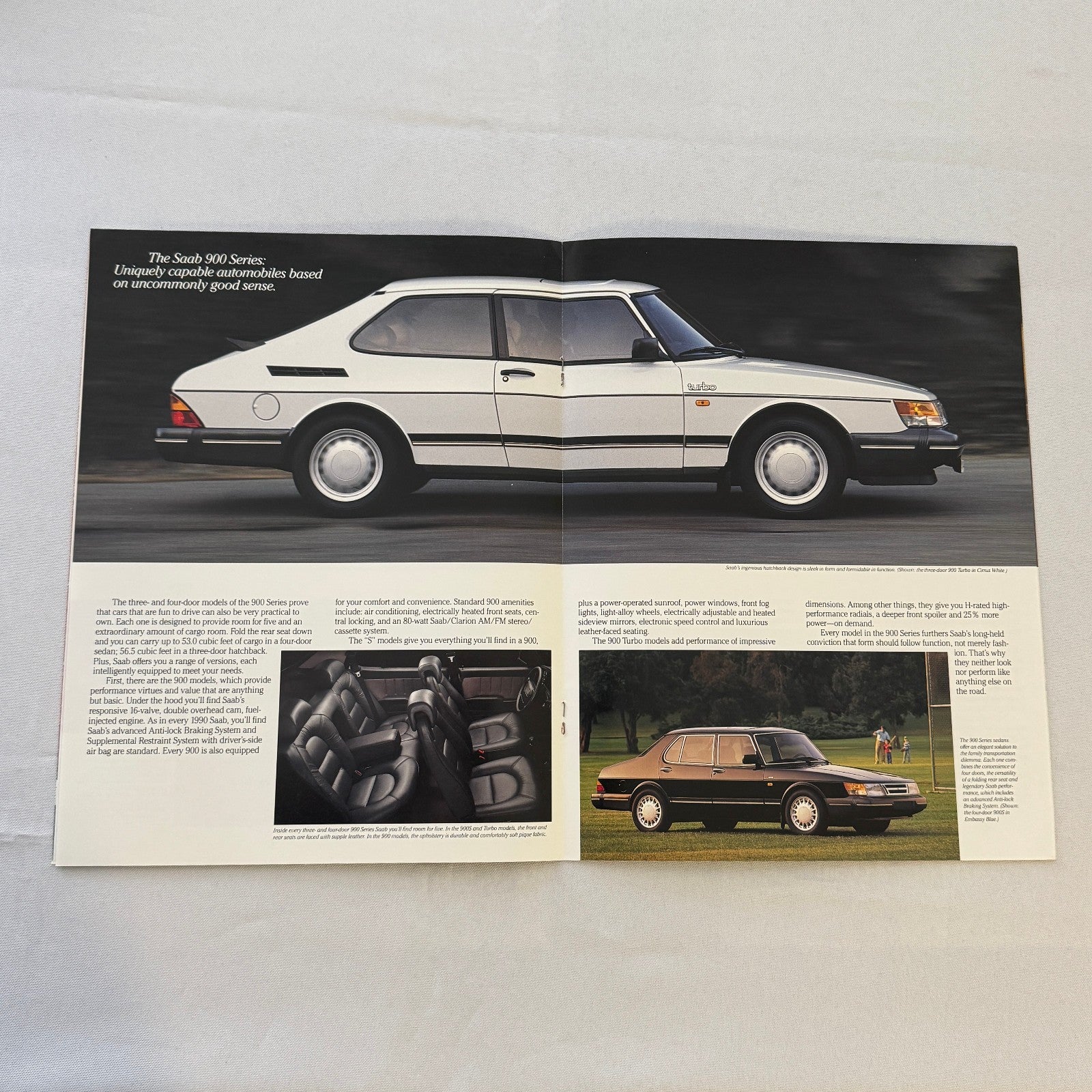 1990 Saab Car Sales Brochure Catalog 900 9000 900 SPG Turbo Convertible