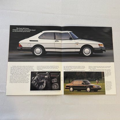1990 Saab Car Sales Brochure Catalog 900 9000 900 SPG Turbo Convertible