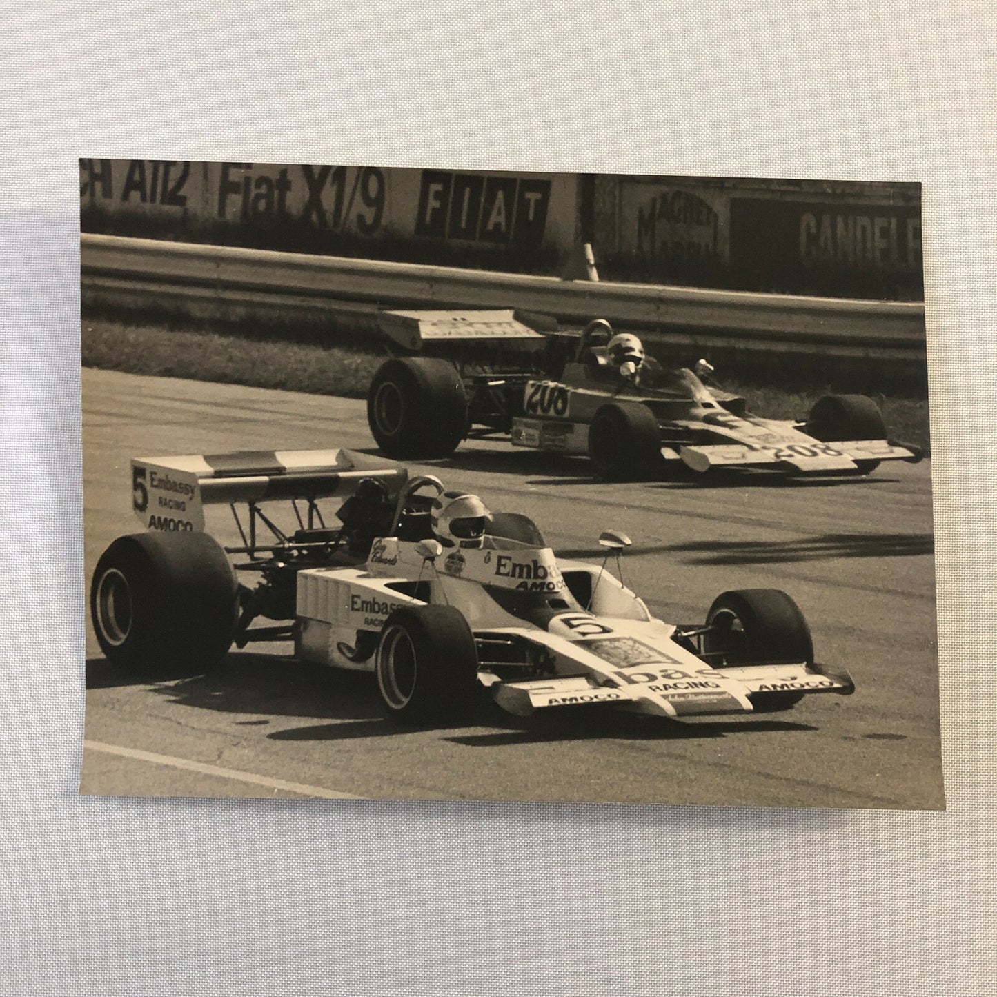 Vintage 1974 Italian Grand Prix Racing Photo Photograph Lola T330 T332 