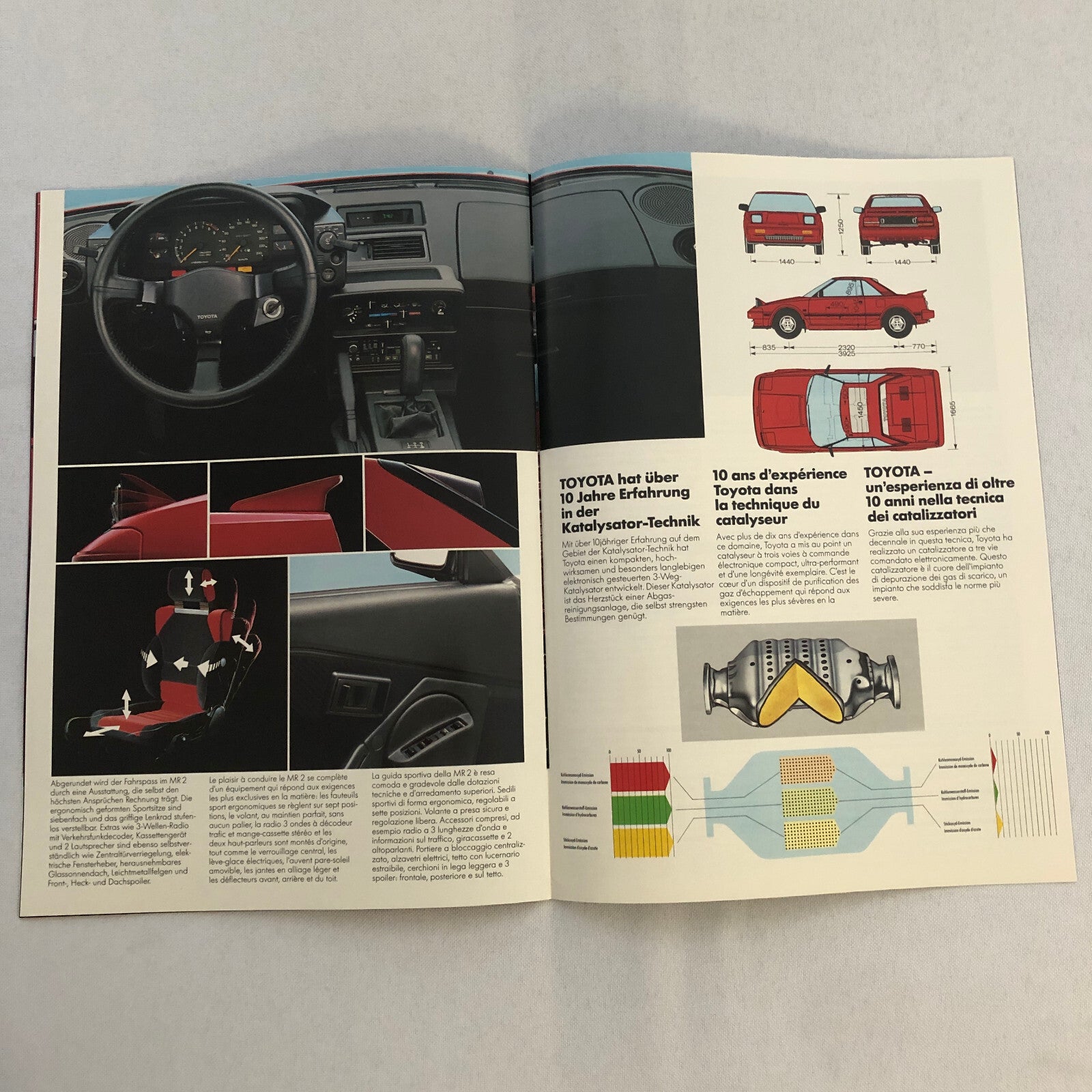 Vintage Toyota MR2 Car Sales Brochure Catalog Advertising GERMAN TEXT