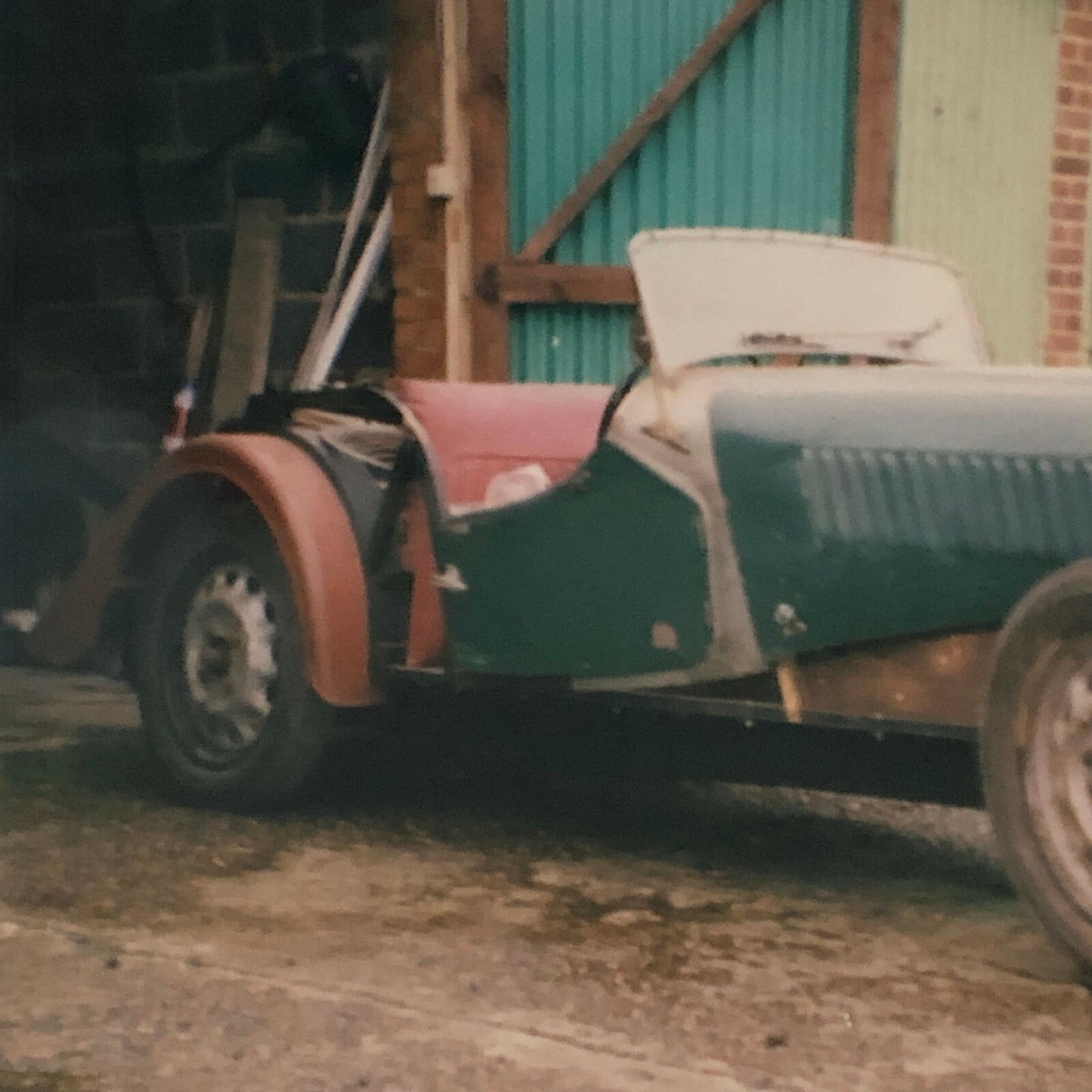 Vintage Morgan 4/4 Barn Find Car Photo Photograph Junk Yard 