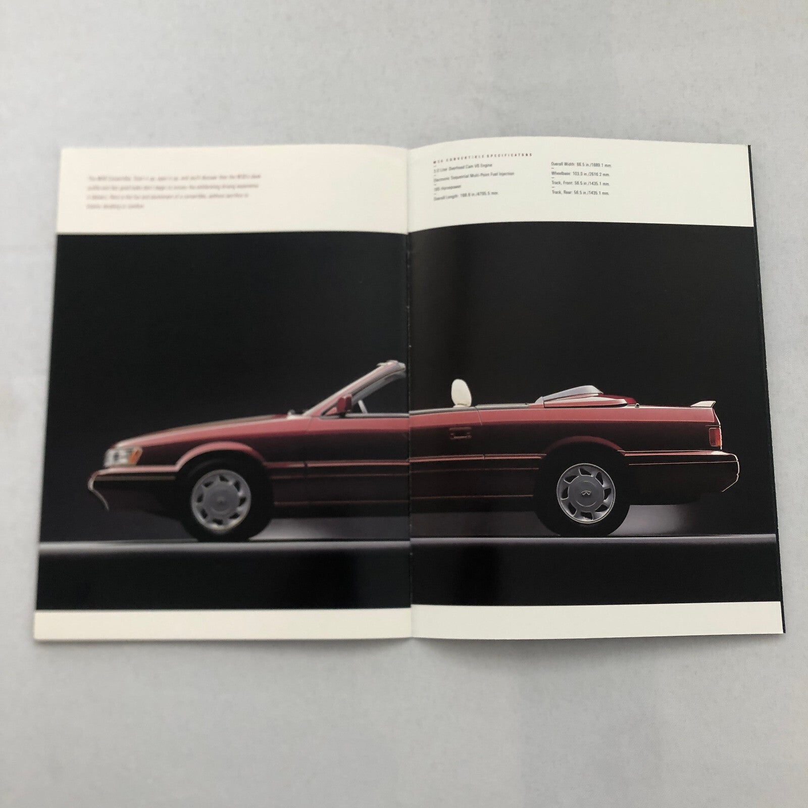 Infiniti Car Sales Brochure Catalog 1988 1989 Q45 M30 Coupe Convertible
