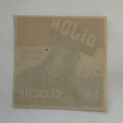 Vintage Travel Luggage Label Grand Hotel La Cloche Dijon France French  Bell