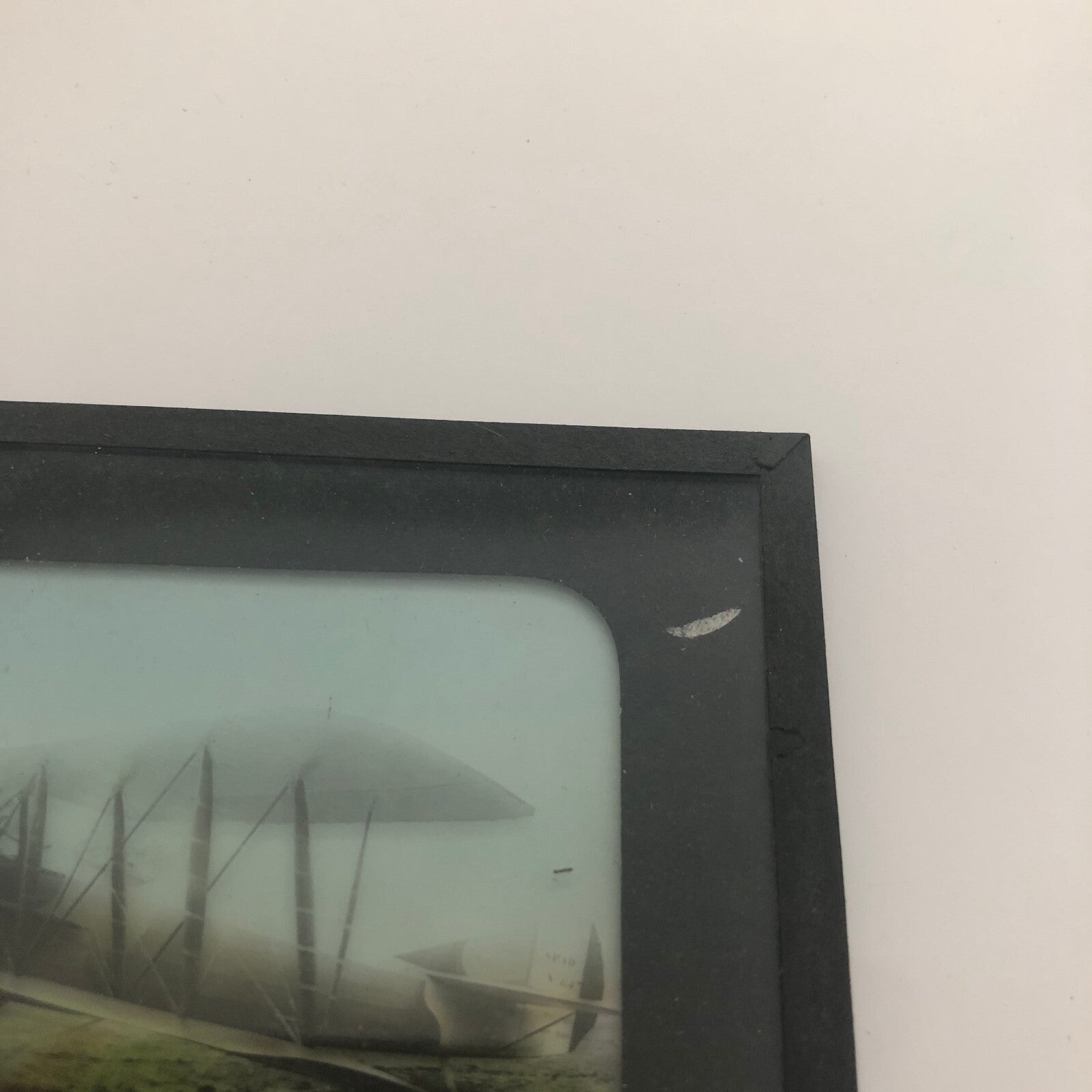 Antique Glass Plate Lantern Slide Early Airplane Aircraft Plane SPAD