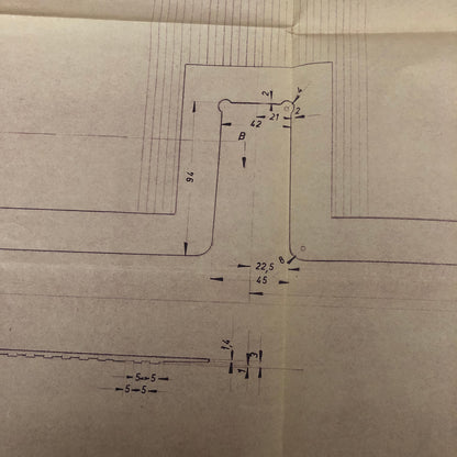 Vintage Porsche Reutter & Co Coachbuilder Factory Part Blueprint Document German