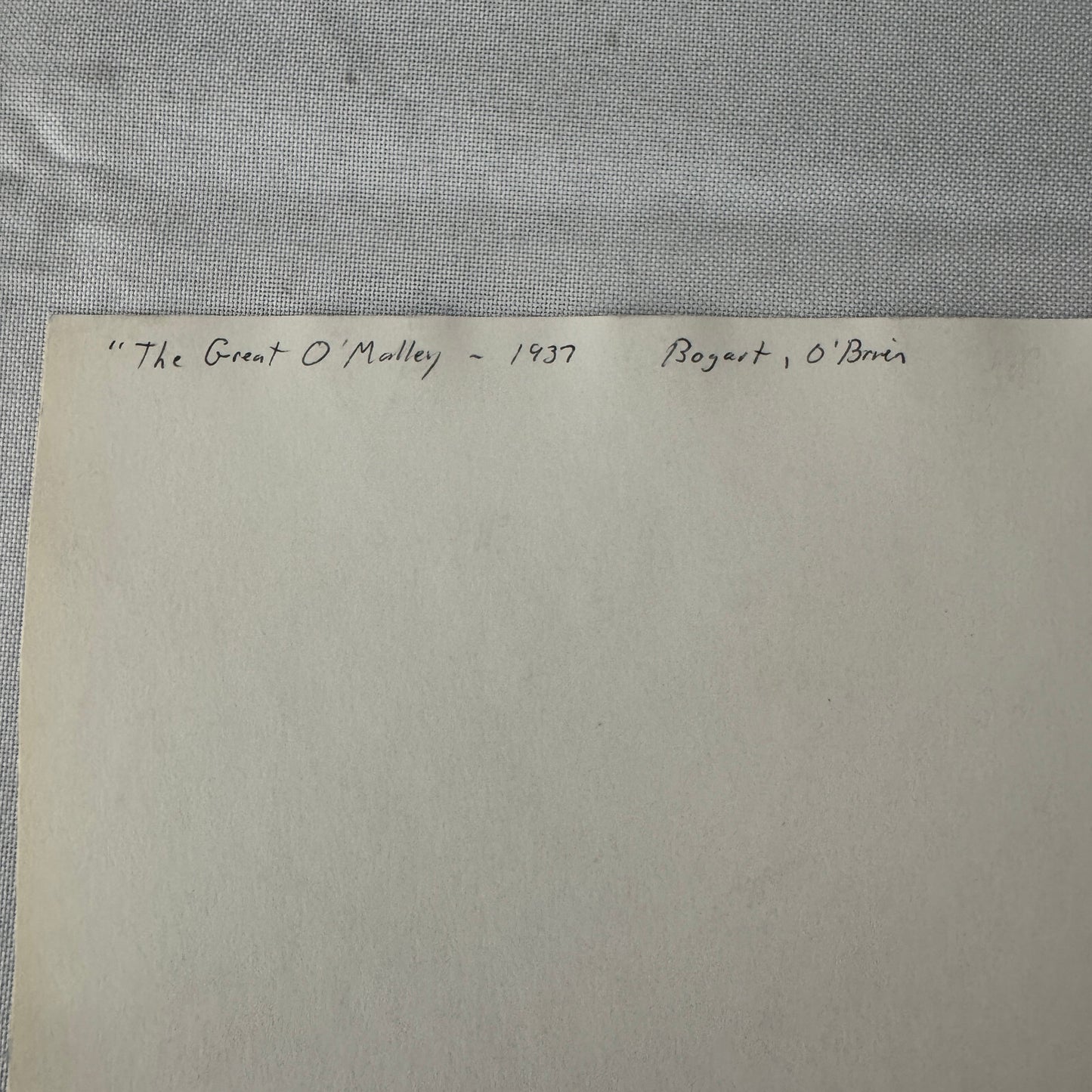 Vintage Movie Film Photo Photograph The Great O'Malley 1937 Humphrey Bogart