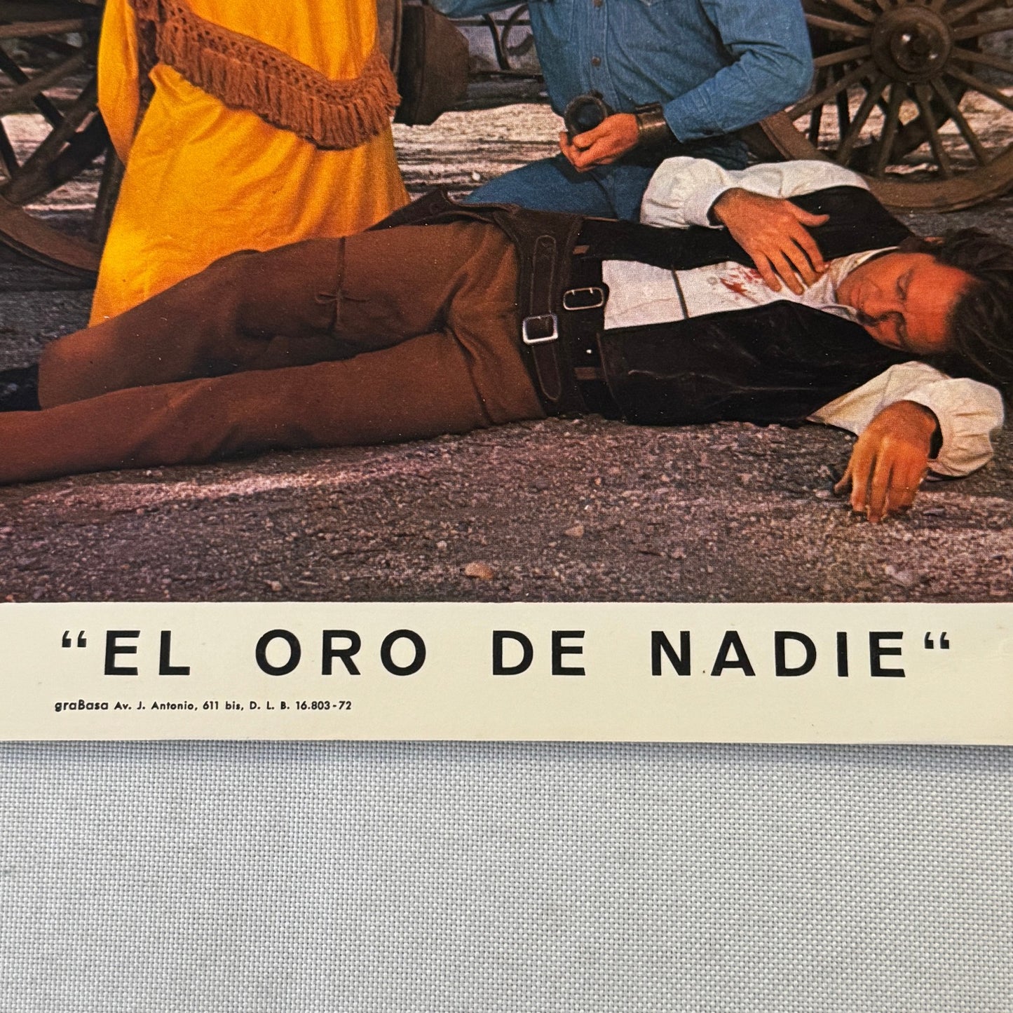Vintage Movie Lobby Card Catlow El Oro de Nadie Spanish Film MGM
