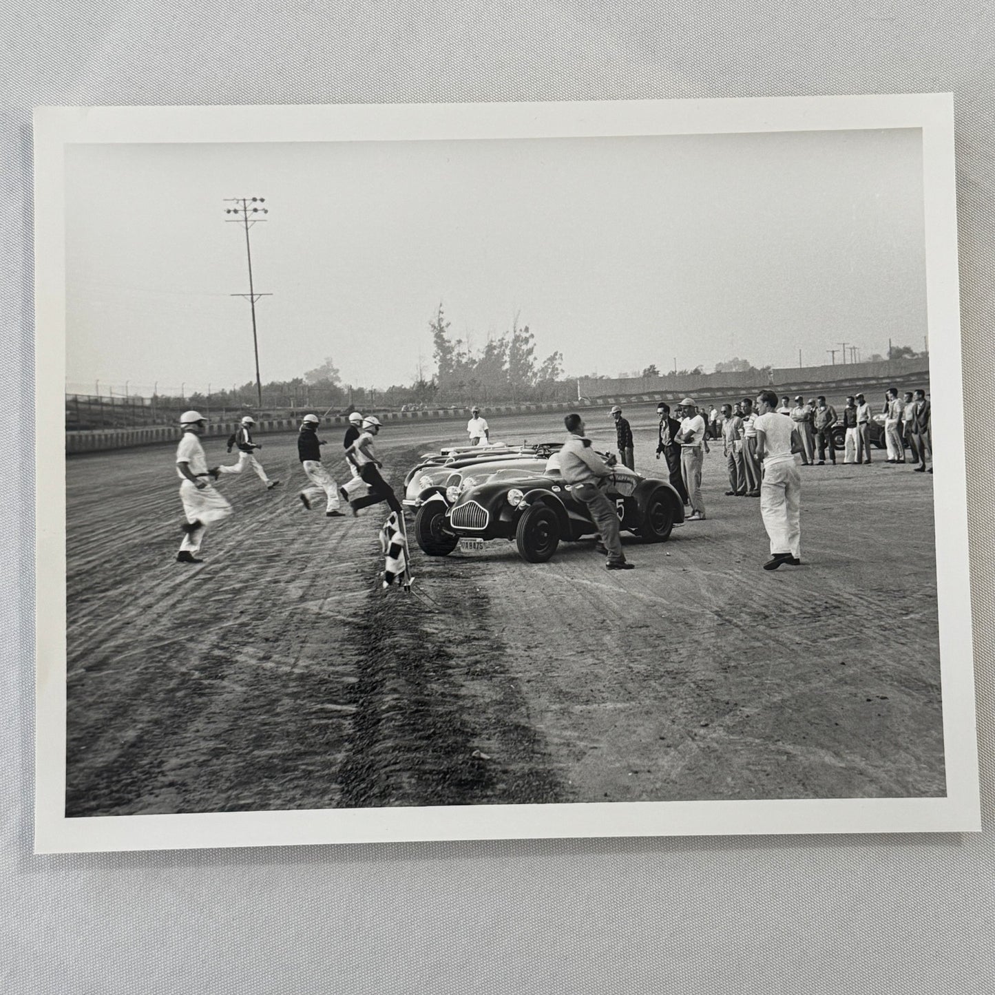 Vintage Racing Photo Photograph Allard Jaguar Car Drivers Modern Print