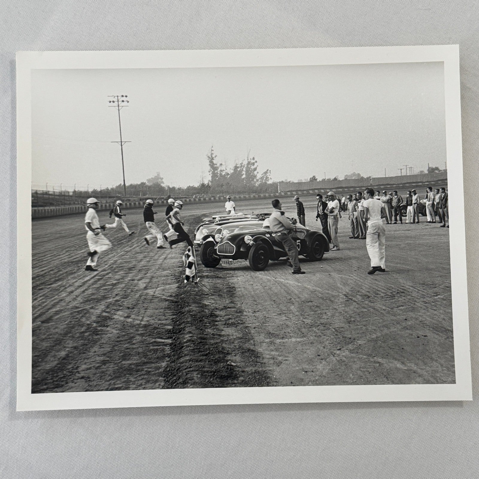 Vintage Racing Photo Photograph Allard Jaguar Car Drivers Modern Print
