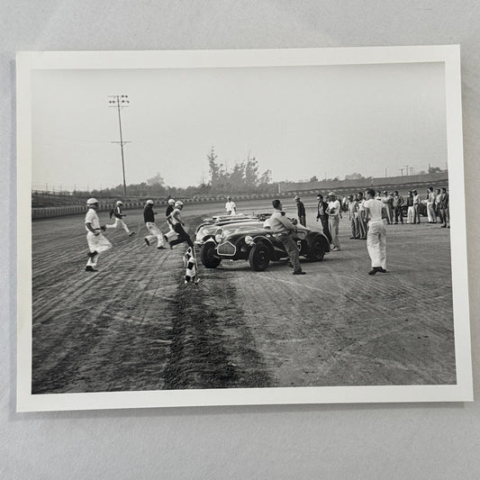 Vintage Racing Photo Photograph Allard Jaguar Car Drivers Modern Print